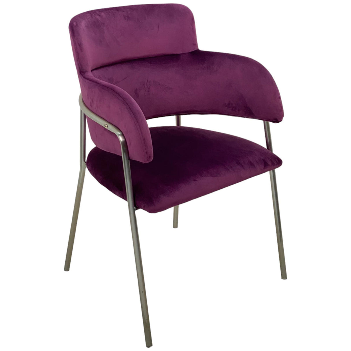 MIDNIGHT PLUM PURPLE ARM CHAIR 58 X 54 X 84  CM