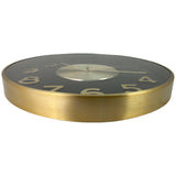 SILVERY GOLD BLACK CLOCK 40 X 4.5 X 40  CM