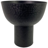 SILVERY GOLD BLACK PLANTER 31 X 31 X 32.5  CM