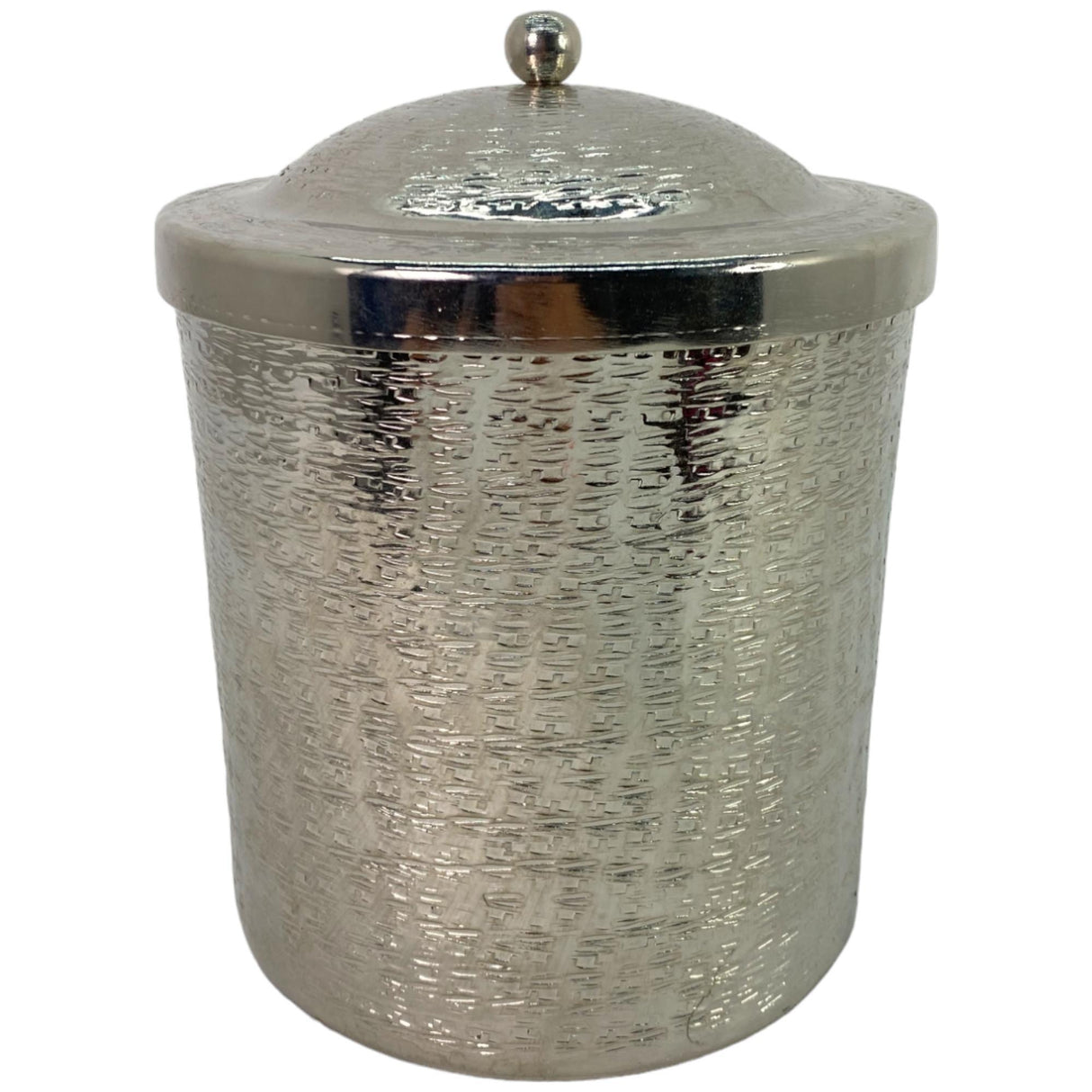 SILVERY GOLD SILVER JAR 19 X 19 X 26.5  CM