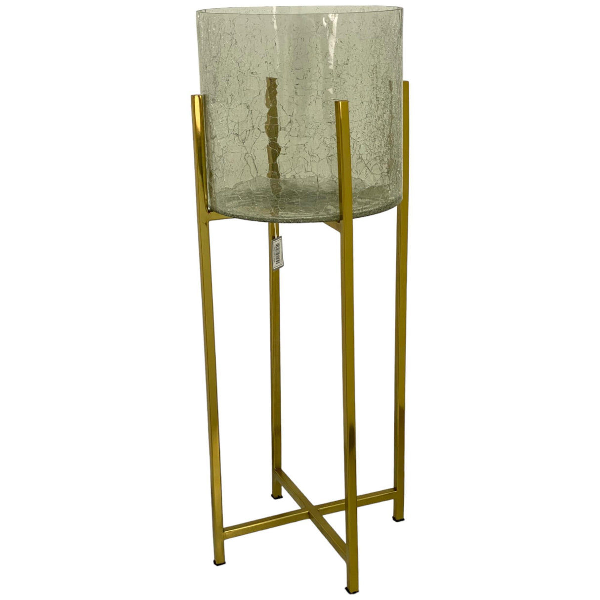 SILVERY GOLD GOLD PLANTER 28 X 28 X 73  CM