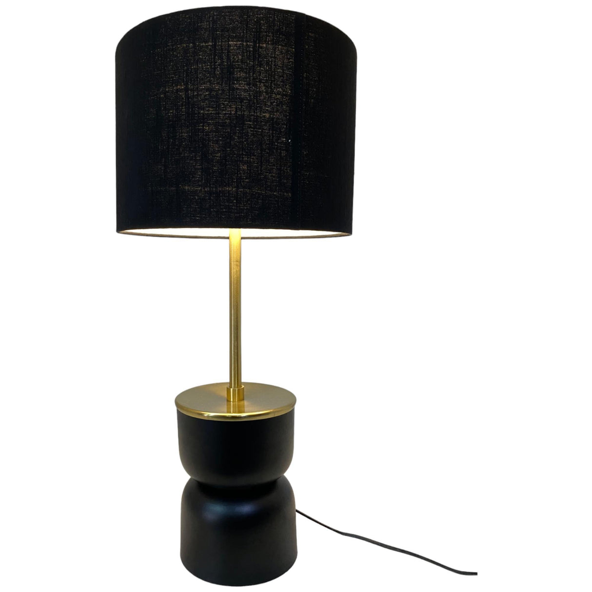 SILVERY GOLD BLACK LAMP 35.5 X 35.5 X 75  CM