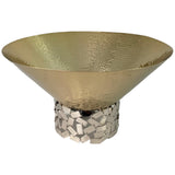 SILVERY GOLD GOLD BASKET 31 X 31 X 17  CM