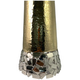 SILVERY GOLD GOLD VASE 14 X 14 X 35  CM