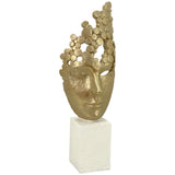 BLUE HEAVEN GOLD SCULPTURE 14.7 X 10.4 X 39.8  CM