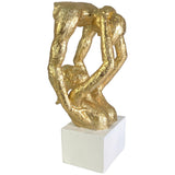 SCARLET GOLD SCULPTURE 19.5 X 19 X 41  CM