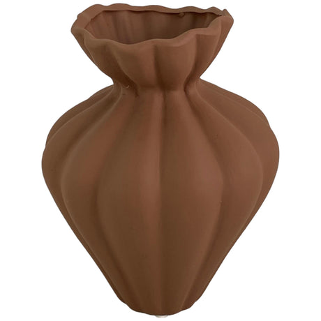 NATURALLY BOHO BROWN VASE 19 X 19 X 25.5  CM