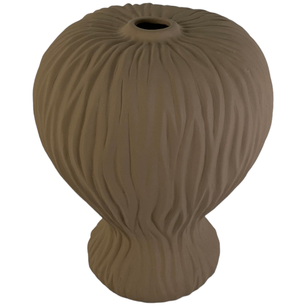 ARTSY AUBURN BEIGE VASE 21 X 21 X 26 CM