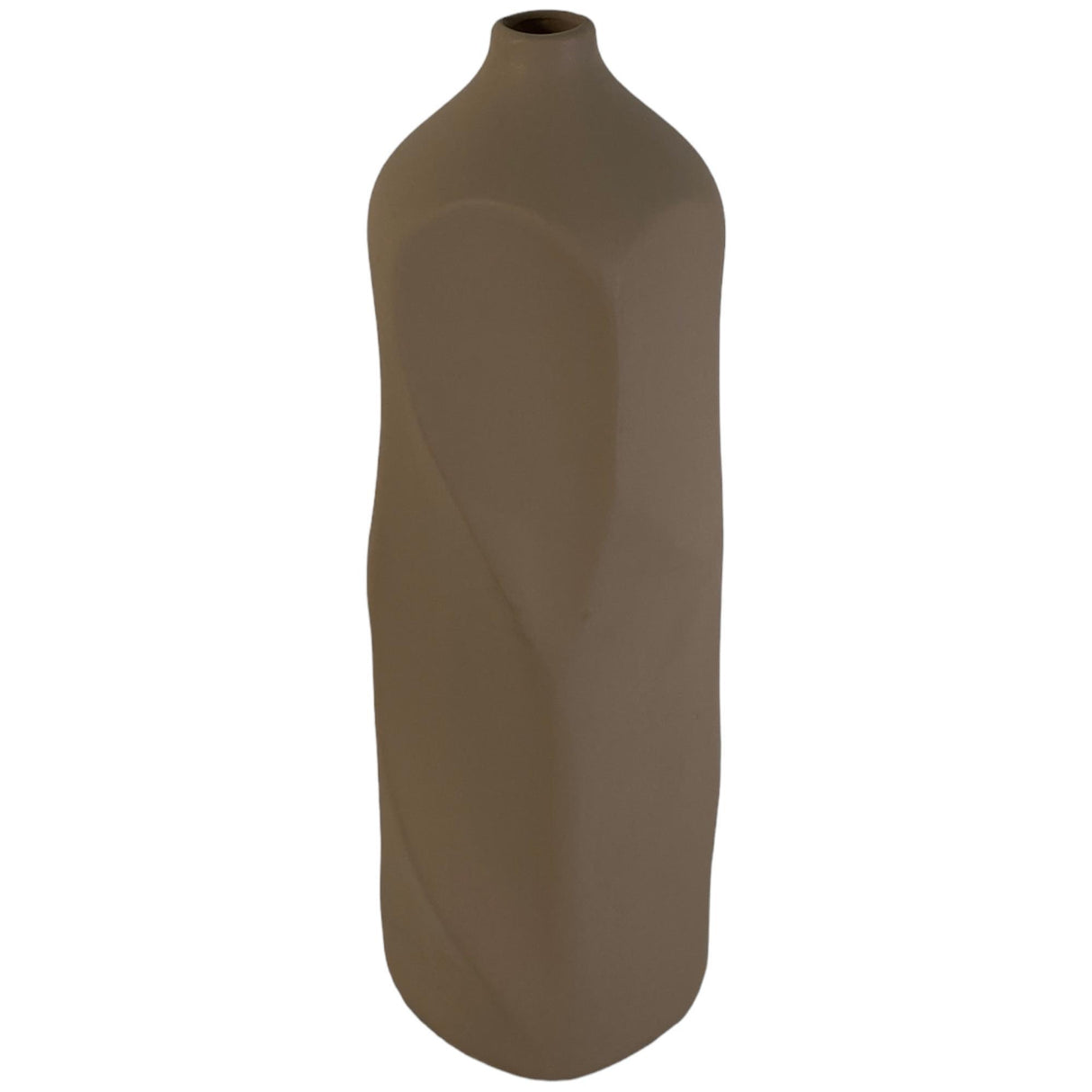 ARTSY AUBURN BEIGE VASE 13 X 13 X 40.5 CM