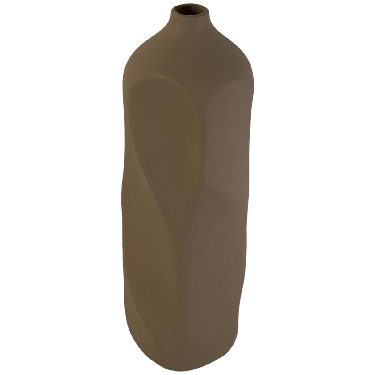 ARTSY AUBURN BEIGE VASE 13 X 13 X 40.5 CM