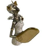 SILVERY GOLD GOLD SCULPTURE 19.5 X 12 X 29  CM