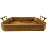 WABI SABI LUXURY BROWN TRAY 47 X 30.5 X 10  CM