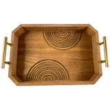 WABI SABI LUXURY BROWN TRAY 47 X 30.5 X 10  CM