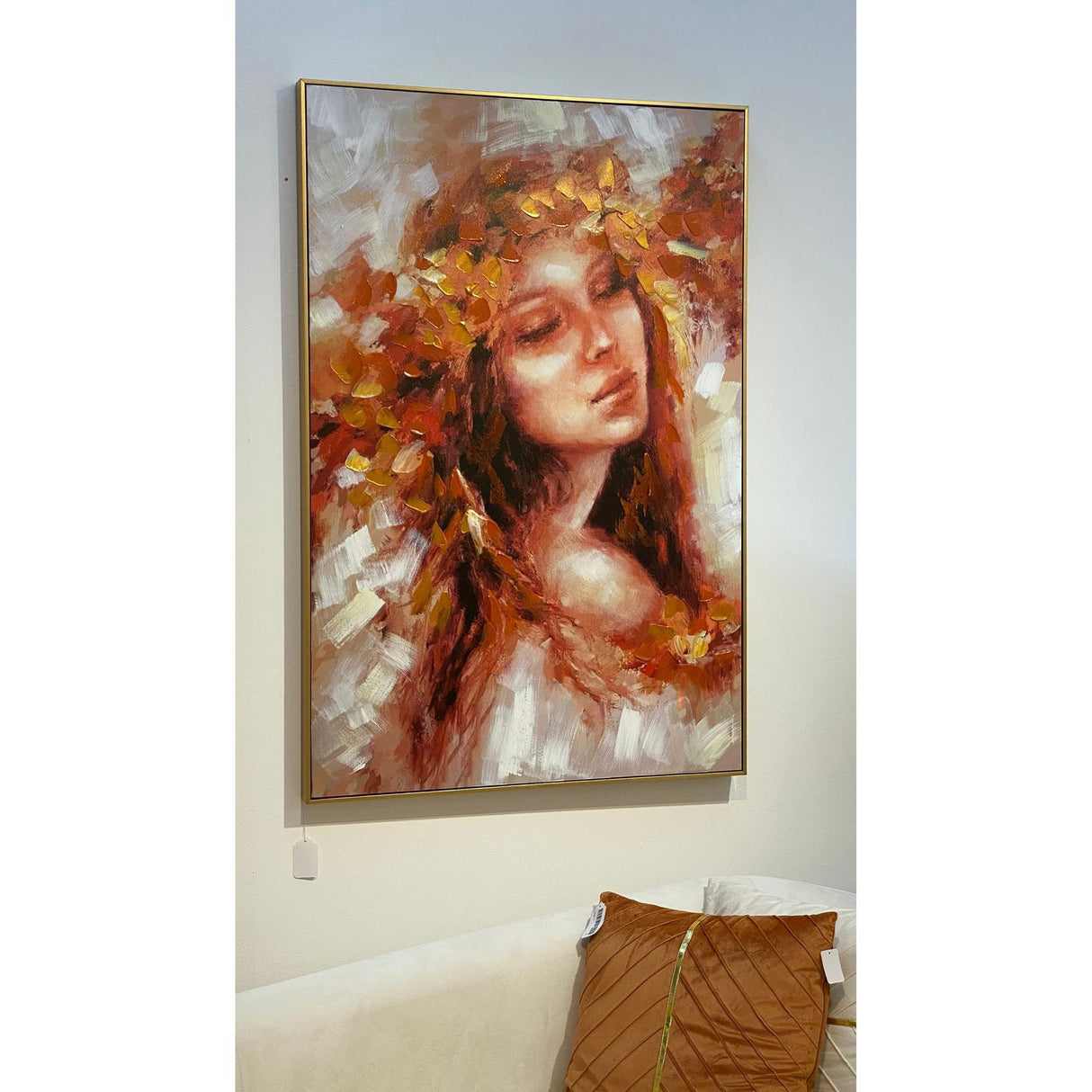 BOMBAY LUXE ORANGE ART WORK 82 X 4.5 X 122  CM