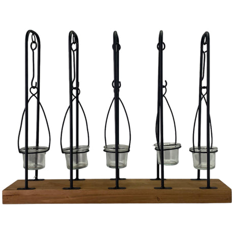 MODERN INDUSTRIAL BROWN CANDLE HOLDER 49.5 X 8.5 X 38 CM