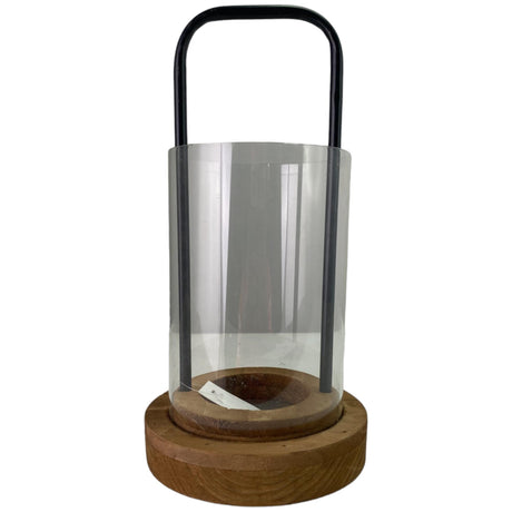 MODERN INDUSTRIAL BROWN CANDLE HOLDER 15 X 15 X 29.5  CM