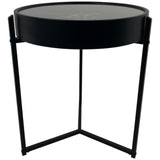 MODERN INDUSTRIAL BLACK COFFEE TABLE 49 X 49 X 56  CM