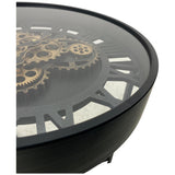 MODERN INDUSTRIAL BLACK COFFEE TABLE 49 X 49 X 56  CM