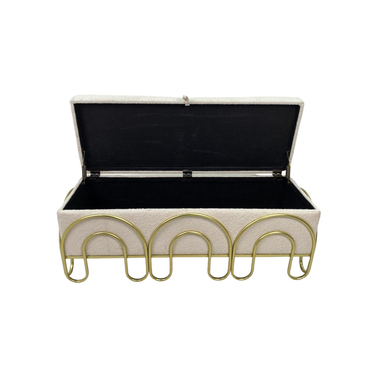 BOMBAY LUXE CREAM BENCH 110.5 X 40.5 X 46  CM