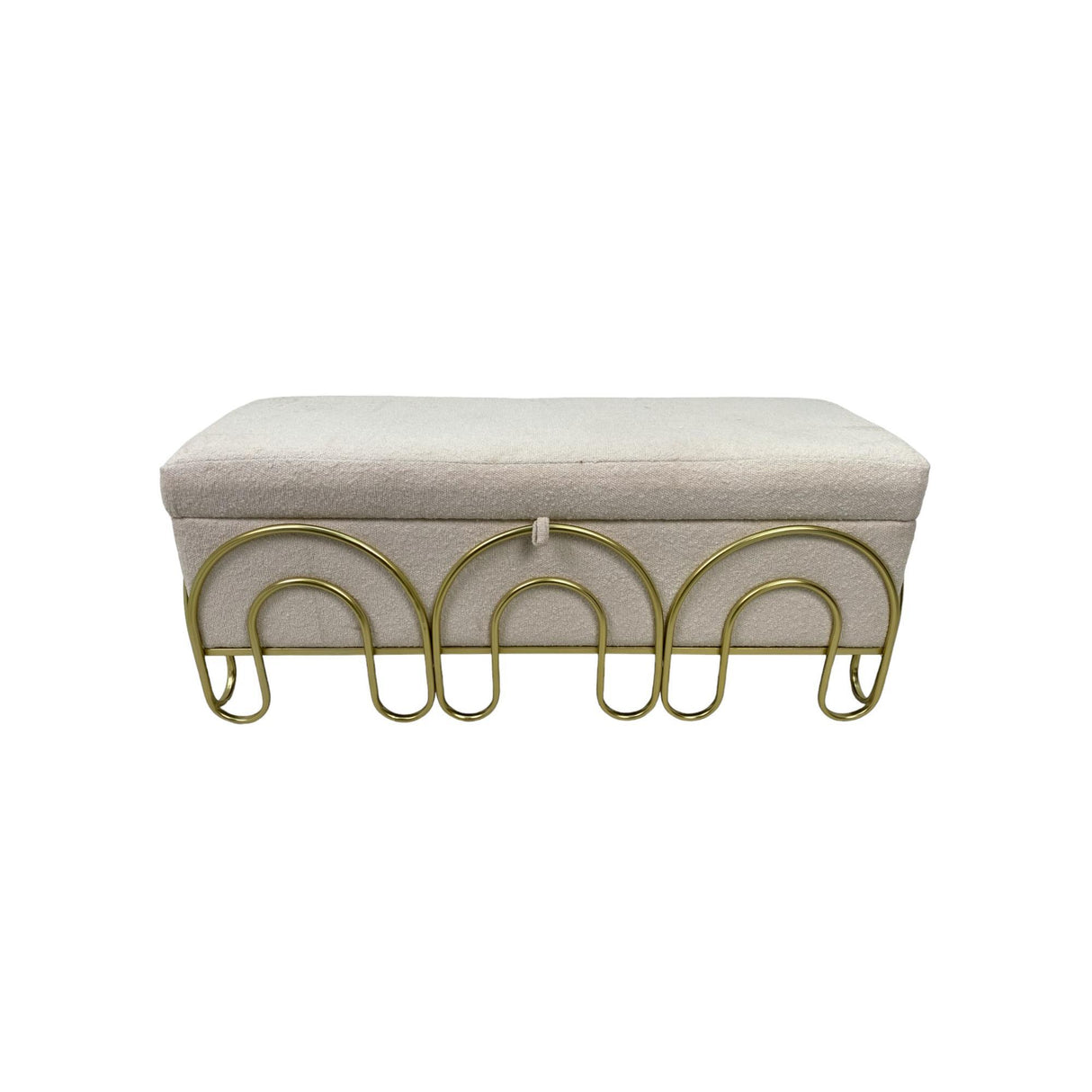 BOMBAY LUXE CREAM BENCH 110.5 X 40.5 X 46  CM