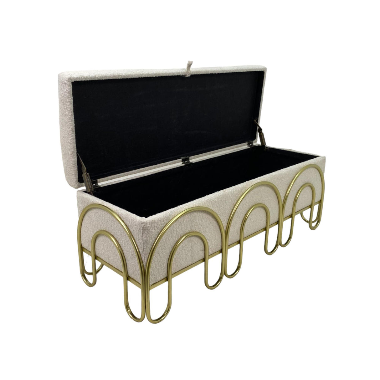 BOMBAY LUXE CREAM BENCH 110.5 X 40.5 X 46  CM