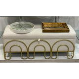 BOMBAY LUXE CREAM BENCH 110.5 X 40.5 X 46  CM