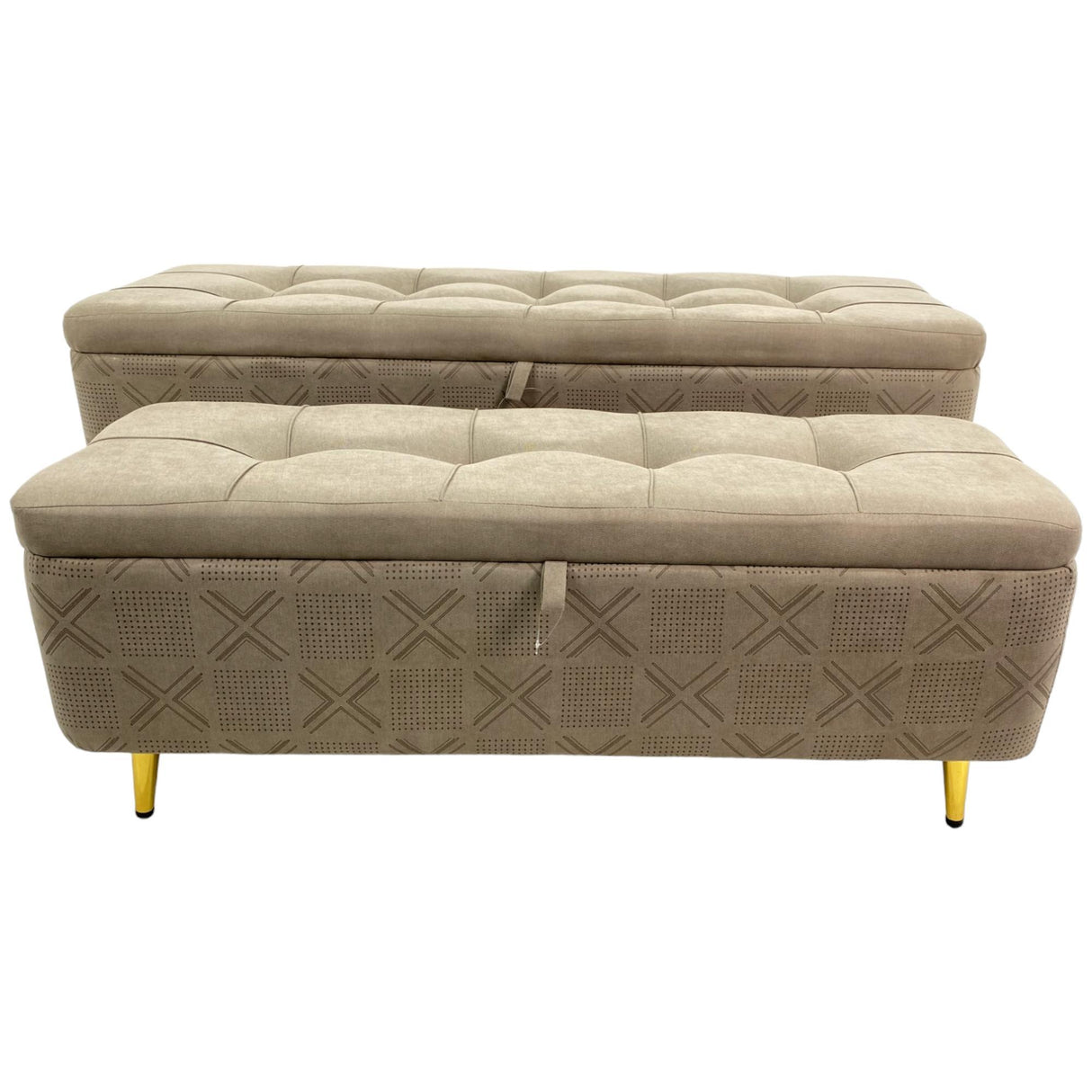 BOMBAY LUXE BEIGE BENCH 119 X 38.5 X 48  CM