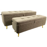 BOMBAY LUXE BEIGE BENCH 119 X 38.5 X 48  CM