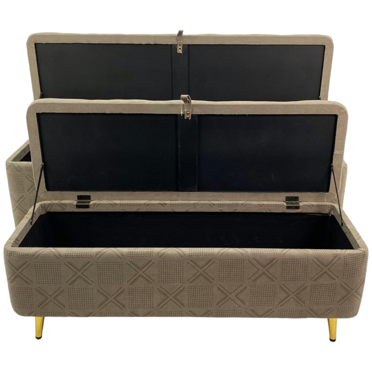 BOMBAY LUXE BEIGE BENCH 119 X 38.5 X 48  CM