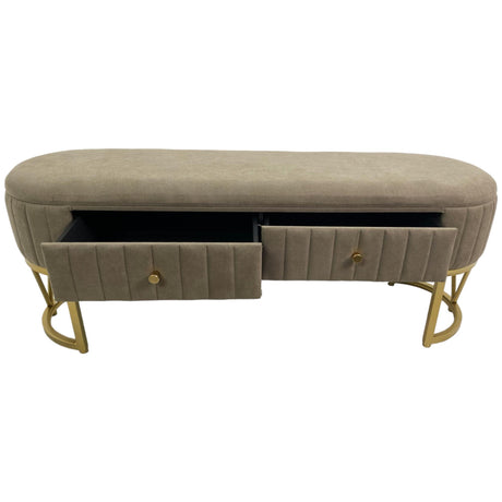 BOMBAY LUXE BROWN BENCH 120 X 34.5 X 45  CM