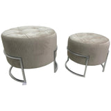 BLUE HEAVEN GREY POUF 60 X 60 X 48 CM