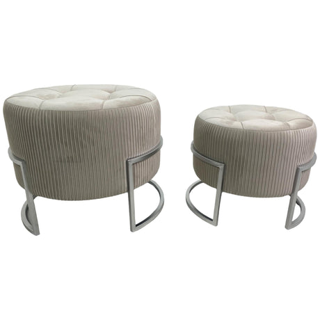 BLUE HEAVEN GREY POUF 60 X 60 X 48 CM