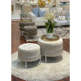 BLUE HEAVEN GREY POUF 60 X 60 X 48 CM