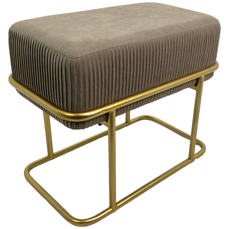 SILVERY GOLD BROWN BENCH 60.5 X 35 X 50  CM