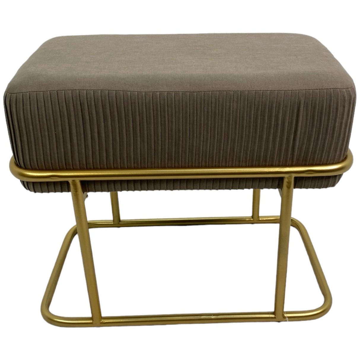 SILVERY GOLD BROWN BENCH 60.5 X 35 X 50  CM