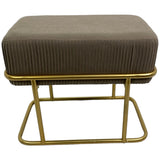 SILVERY GOLD BROWN BENCH 60.5 X 35 X 50  CM