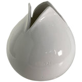 SILVERY GOLD WHITE VASE 16 X 16 X 16.5  CM