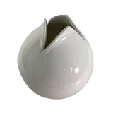 SILVERY GOLD WHITE VASE 16 X 16 X 16.5  CM