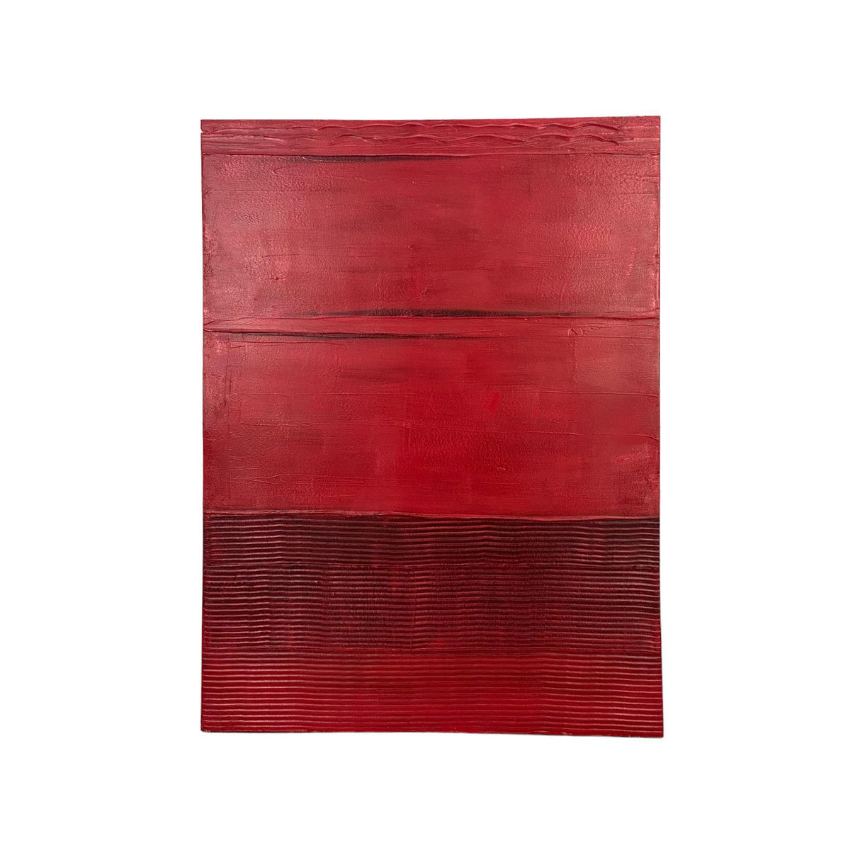 SCARLET RED ART WORK 90 X 2.8 X 120  CM