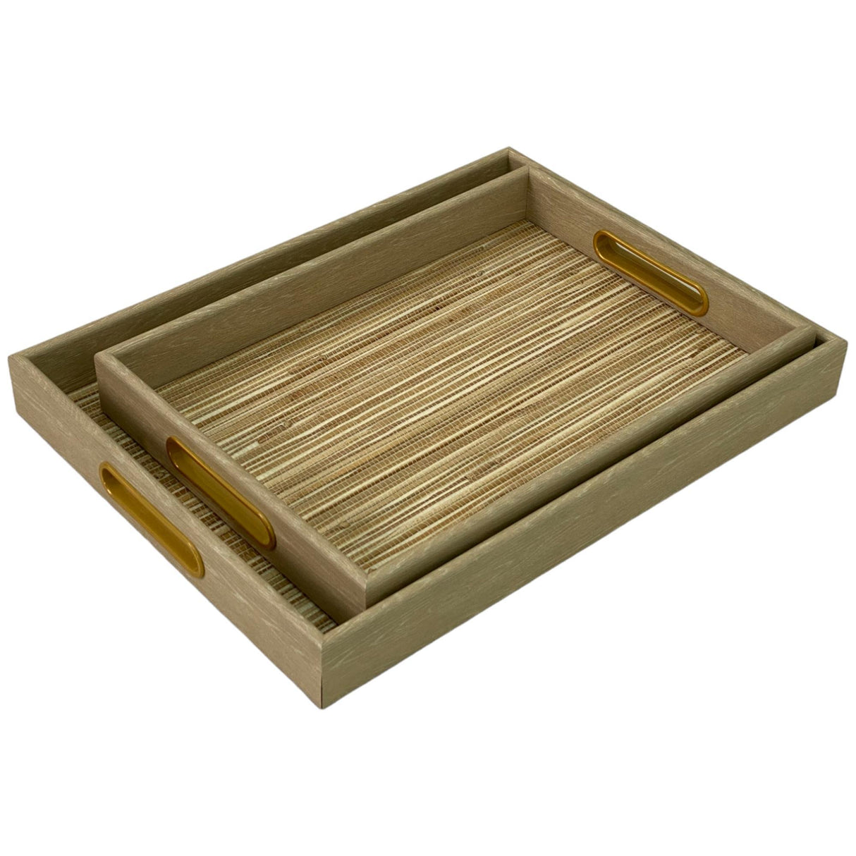 NATURALLY BOHO BROWN TRAY 40 X 30 X 4.5  CM