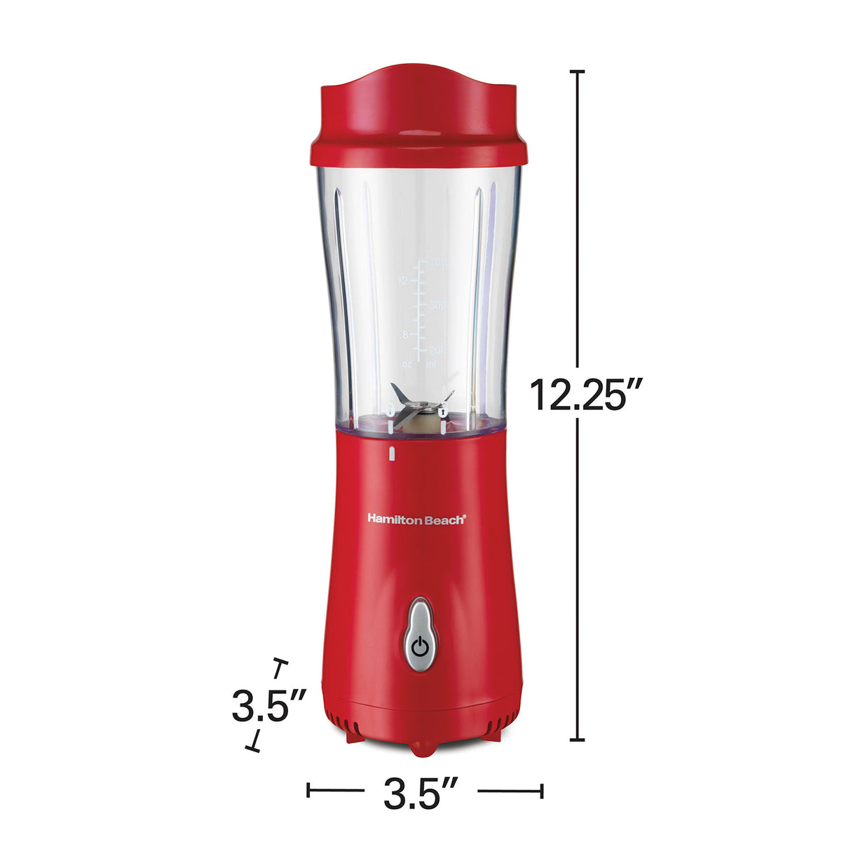 HAMILTON BEACH BLENDER ONE TOUCH TRAVEL JAR 120V RED