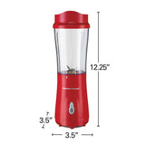 HAMILTON BEACH BLENDER ONE TOUCH TRAVEL JAR 120V RED