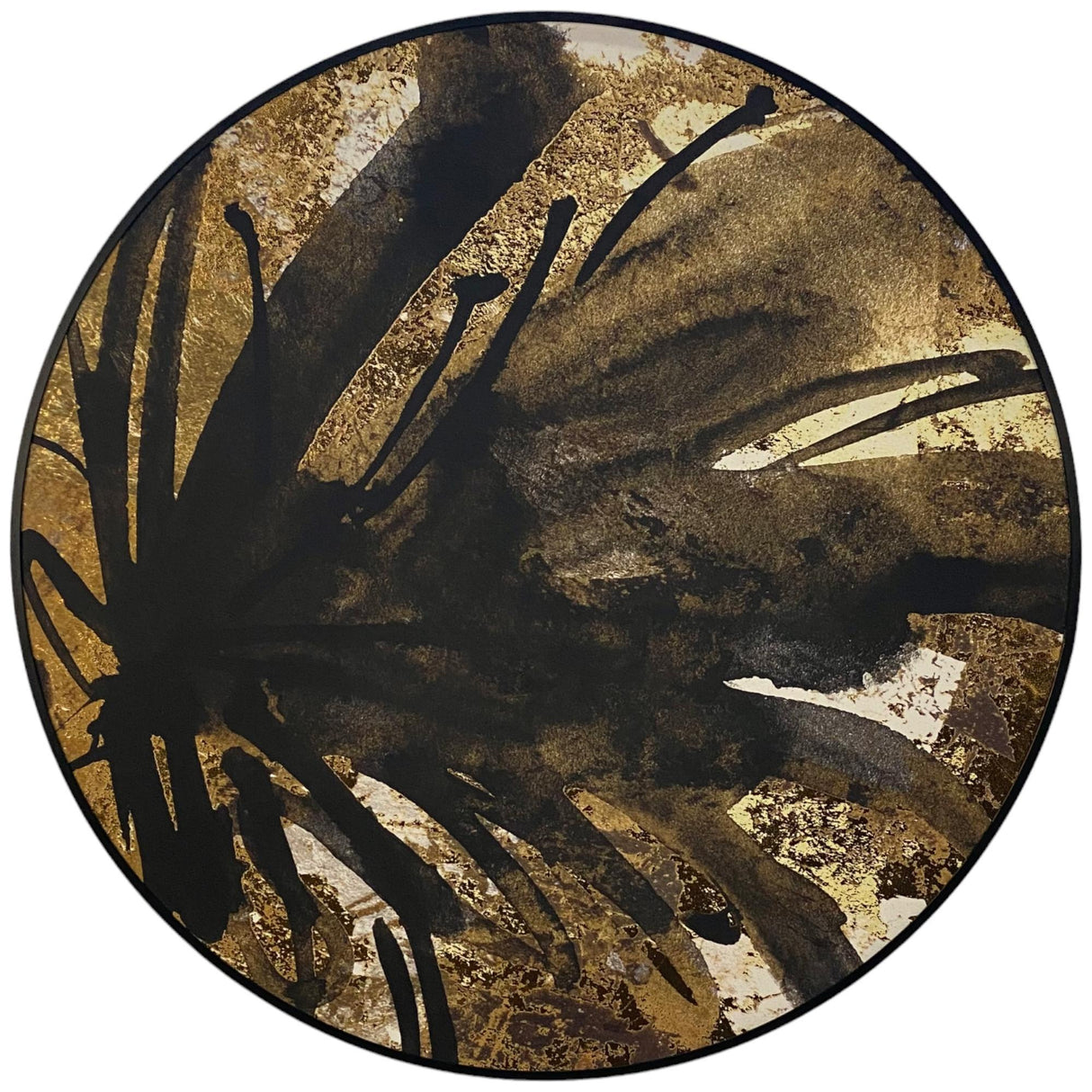 SILVERY GOLD GOLD ART WORK 4 X 90.8 X 90.8 CM