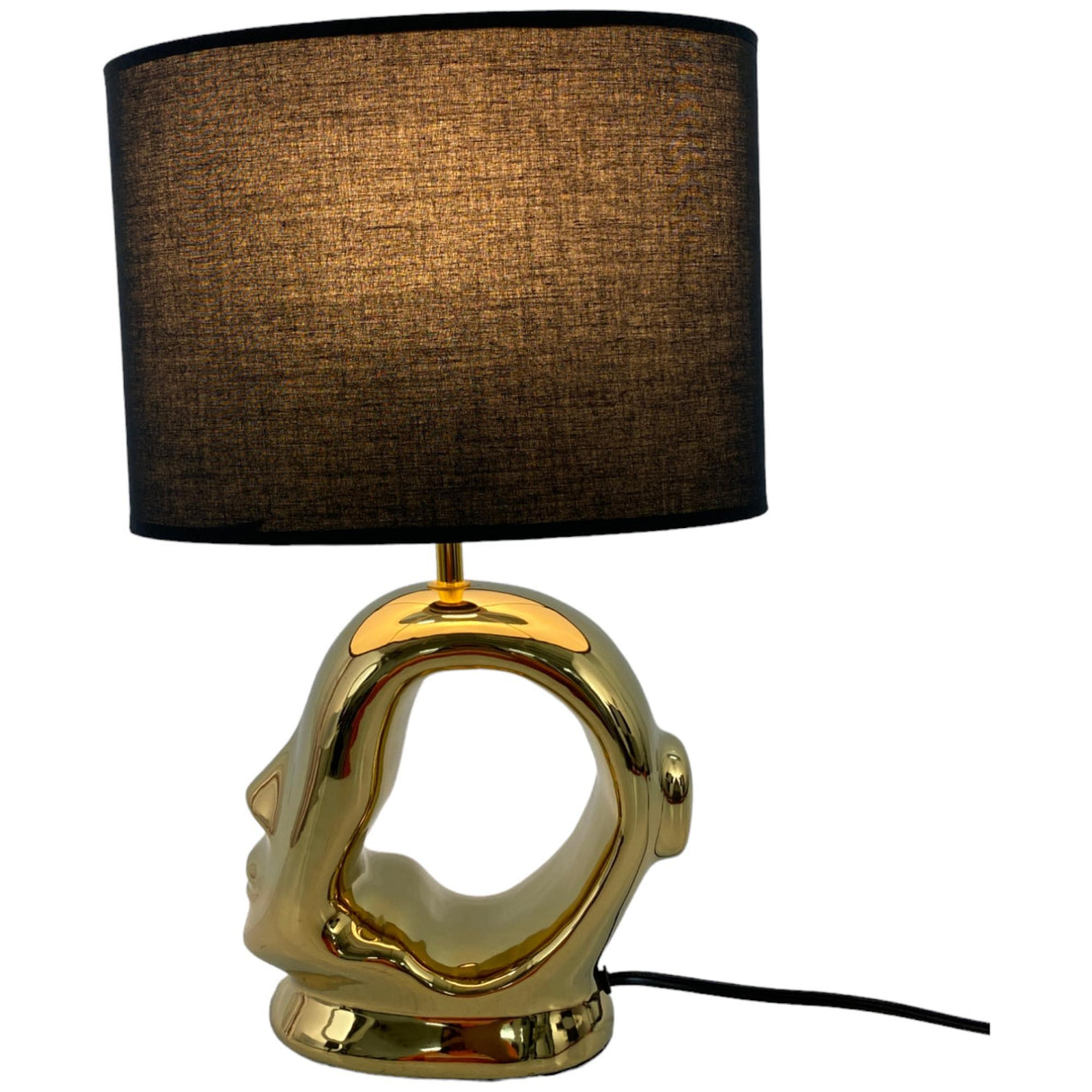 SILVERY GOLD GOLD LAMP 28 X 16 X 43.5  CM