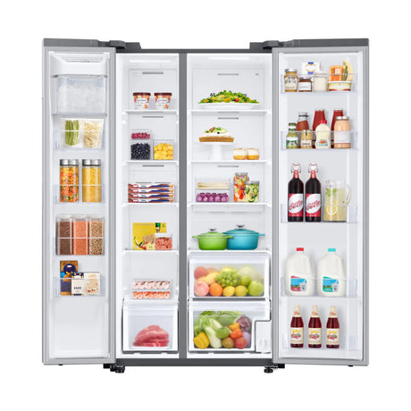 SAMSUNG 23 CFT SMART COUNTER DEPTH SIDE BY SIDE REFRIGERATOR IN STAINLESS STEEL