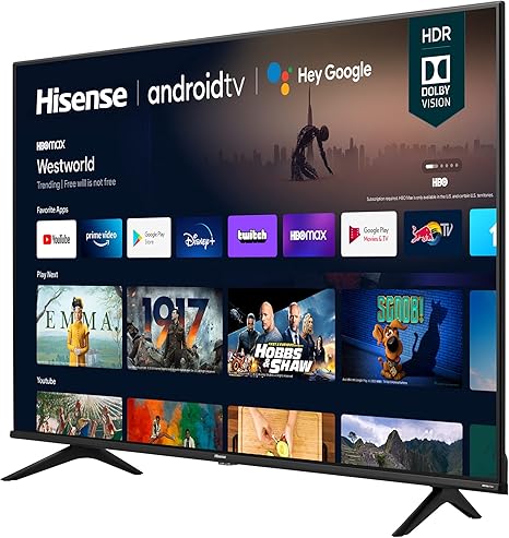 HISENSE 65" CLASS A6 SERIES LED 4K UHD SMART VIDAA TV WITH VOICE CONTROL REMOTE, HDR 10, DOLBY VISION