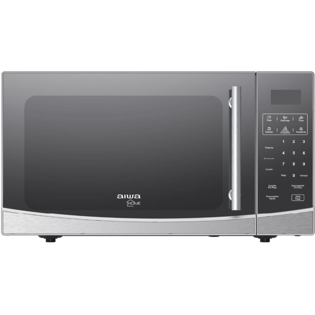 AIWA 0.7 CUFT MICROWAVE MIRROR FINISH STAINLESS STEEL PUSH BUTTON