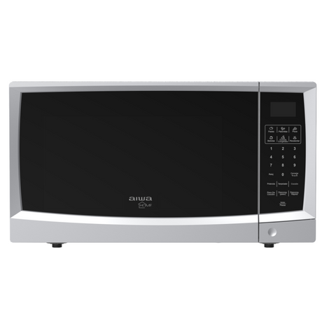 AIWA 1.1 CUFT MICROWAVE BLACK DOOR WITH STAINLESS STEEL PUSH BUTTON