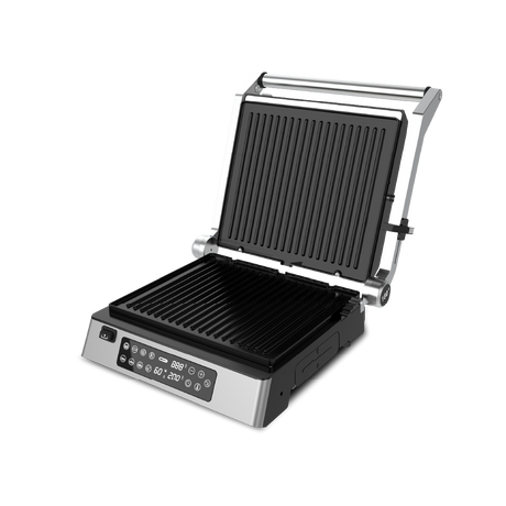 AIWA SMART GRILL PANINI & GRILL, REMOVABLE PLATES DIGITAL SCREEN STAINLESS STEEL