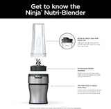 NINJA NUTRIBLENDER PERSONAL BLENDER 700 W 2 GLASSES TO GO DISHWASHER SAFE